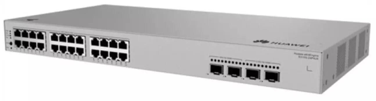 Коммутатор Huawei S310S-24P4JX 98012525 (L2+, 24*10/100/1000BASE-T ports (400 W PoE+), 2*10GE SFP+ ports, 2*2.5GE SFP ports, built-in AC power)