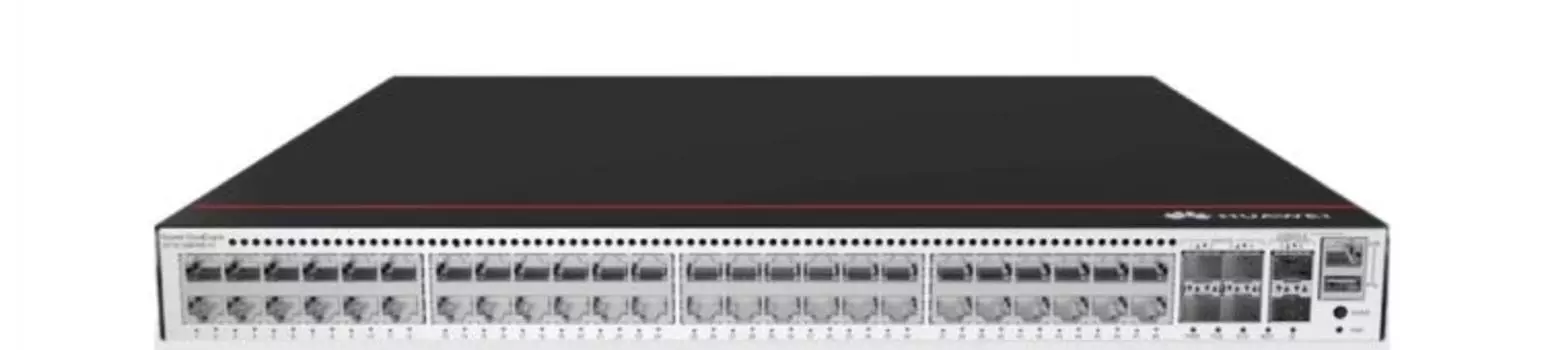 Коммутатор Huawei S5735-S48P4XE-V2 (48*10/100/1000BASE-T ports, 4*10GE SFP+ ports, 2*12GE stack ports, PoE+, 2*1000W, BSW)