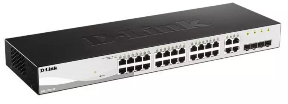 Коммутатор D-link DGS-1210-28/F3A 24xUTP 100/1000, 4xSFP, WebSmart, 19"