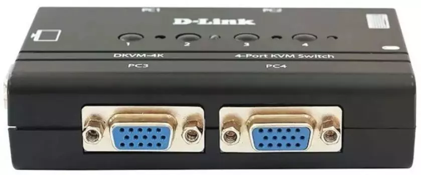 Коммутатор неуправляемый D-link DKVM-4K/B3A 4-port KVM Switch, VGA+PS/2 ports