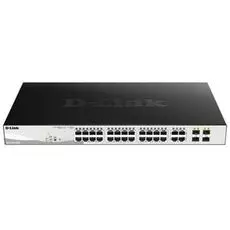 Коммутатор PoE D-link DGS-1210-28MP/F1A WebSmart,24x10/100/1000Base-T, 4x1000Base-X SFP (PoE-бюджет 370 Вт), rev /E1A, /F1A, /F2A