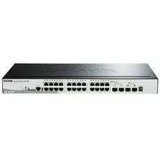 Коммутатор PoE D-link DGS-1510-28P/A1A WebSmartPro, 24x10/100/1000Mbp PoE (193 Вт), 2x1000Base-X SFP, 2x10GBase-X SFP+, 19'', Stackable