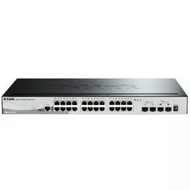Коммутатор PoE D-link DGS-1510-28XMP/A1A 24x10/100/1000Mbp PoE(370 Вт), 4xSFP+, 19'