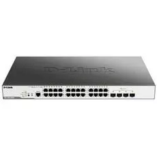 Коммутатор PoE D-link DGS-3000-28XMP/B1A 24xUTP 100/1000 PoE+ (370Вт), 4x10GBase-X SFP+, L2