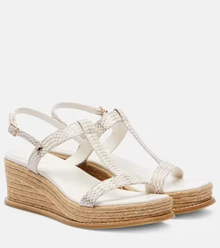 Тиа 100 кожаные эспадрильи на клиновидной подошве Jimmy Choo, Roccia