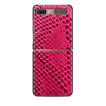Радужный леопардовый черный жесткий чехол из змеиной кожи для Samsung Z Flip 3, чехол для телефона Galaxy Z Flip 5G, складной противоударный чехол Galaxy Z Flip
