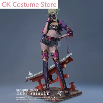 Женский костюм для косплея Genshin Impact Kuki Shinobu Lansheng Glen Ninja