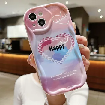Милый силиконовый чехол для Xiaomi Redmi Note 13 12 11 Samsung A54 A24 A14 Oppo A78 A58 A38 Infinix Note 30 Pro Funda Happy Heart Cover Мягкий бампер из ТПУ Infinix Hot 10 Play
