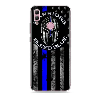 Силиконовый чехол с тонкой синей линией и американским флагом для Honor 30 30S 30i 9 10 9A 9C 9S 9N 10i 10X 9X Lite Pro 5G чехол для телефона Honor 9