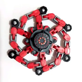 DIY Fingertip Gyro Toy Puzzle Machine, креативные роботы с цепочкой деформации жёлтый
