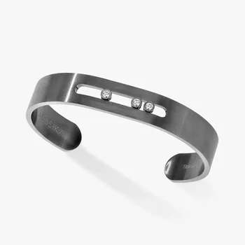 Браслет Messika Move Titanium Graphite, титан/бриллианты