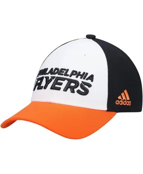 Мужская белая регулируемая кепка для раздевалки Philadelphia Flyers adidas