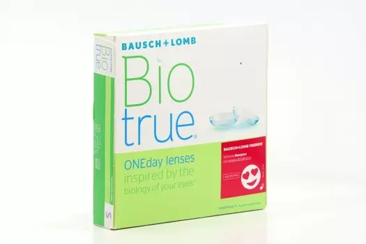 Линзы Bausch+Lomb BioTrue ONEday контактные R 8.6 (диоптрия -1,5), 90 шт