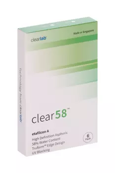 Линзы Clearlab Clear58 контактные R 8.3 (диоптрия -4,5), 6 шт