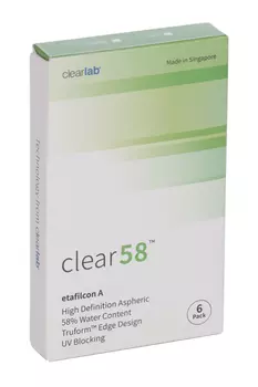 Линзы Clearlab Clear58 контактные R 8.3 (диоптрия -1,0), 6 шт
