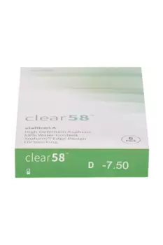 Линзы Clearlab Clear58 контактные R 8.7 (диоптрия -7,5), 6 шт