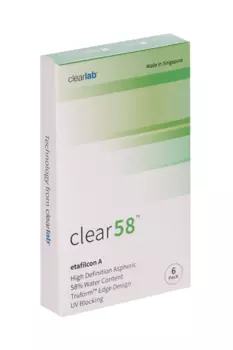 Линзы Clearlab Clear58 контактные R 8.7 (диоптрия +3,0), 6 шт