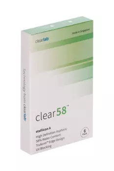Линзы Clearlab Clear58 контактные R 8.7 (диоптрия -9,5), 6 шт