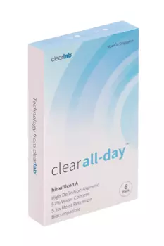 Линзы Clearlab Clear all-day контактные R 8.6 (диоптрия -5,75), 6 шт