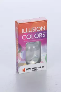 Линзы ILLUSION colors el green GLOW контактные 3 месяца-1.5/14.0/8.6/2 шт