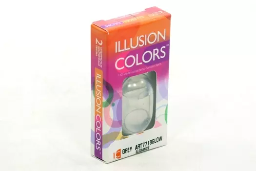 Линзы ILLUSION colors el grey GLOW контактные -1.5/14.0/8.6/2 шт