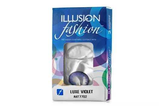 Линзы ILLUSION fashion adonis violet контактные -3.5/14.5/8.6/2 шт