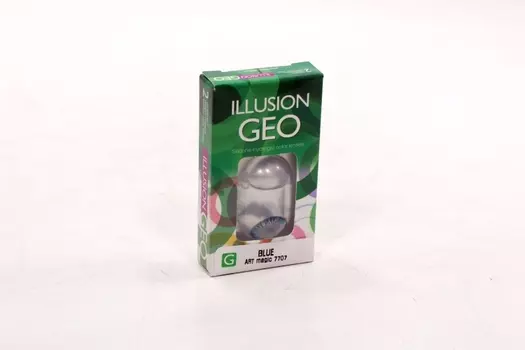 Линзы ILLUSION Geo Magic blue 1 месяц контактные -1.0/14.2/8.6/2 шт