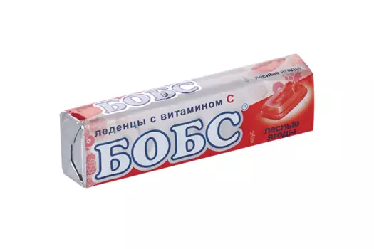 Леденцы от кашля БОБС лесные ягоды, 35 г, 10 шт