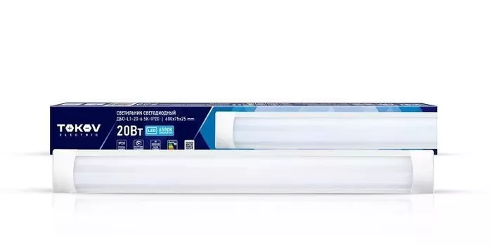 Светильник светодиодный TOKOV ELECTRIC TOK-L1-20-6.5K-IP20 ДБО-L1-20-6.5K-IP20 20Вт 6500К