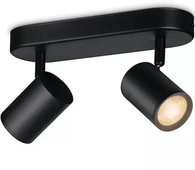 Светильник светодиодный WiZ Imageo 929002659101 настенный/потолочный, 2*5W, 690lm, RGB, чёрный корпус