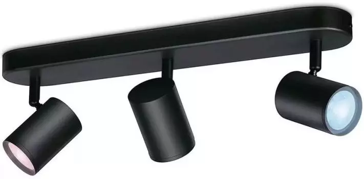Светильник светодиодный WiZ Imageo 929002659201 настенный/потолочный, 3*5W, 1035lm, RGB, чёрный корпус