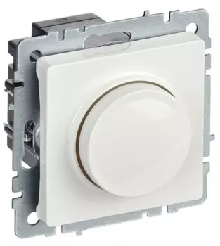 Светорегулятор IEK BR-D20-0600-K01 BRITE поворотно-нажимной 600Вт СС10-1-0-БрБ Белый