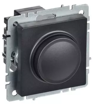 Светорегулятор IEK BR-D20-0600-K02 BRITE поворотно-нажимной 600Вт СС10-1-0-БрЧ Черный
