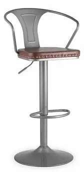Стул барный Tolix Arms Soft Stool Group F2535L GREY 7083+PU7002
