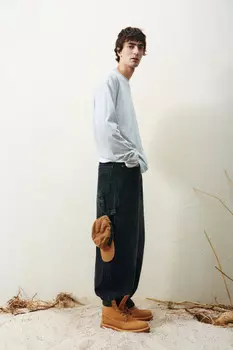 Джинсы baggy fit с декоративной петлей