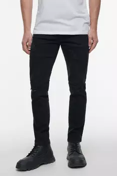 Джинсы skinny облегающие с рваными коленями
