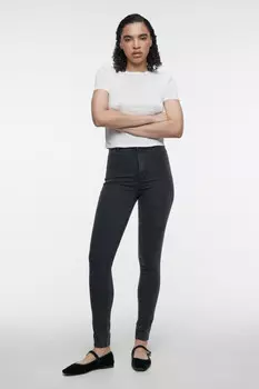 Джинсы skinny облегающие с высокой посадкой