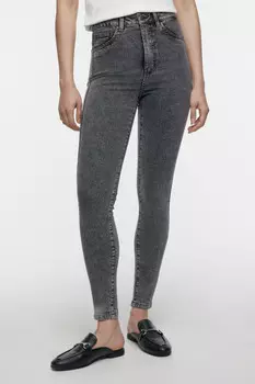 Джинсы skinny облегающие с высокой посадкой