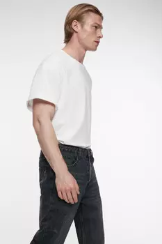 Джинсы slim зауженные укороченные со средней посадкой