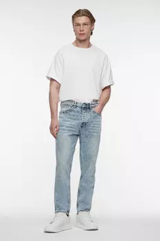 Джинсы slim зауженные укороченные со средней посадкой