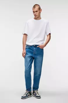Джинсы tapered зауженные базовые