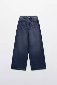 Джинсы wide leg широкие с высокой посадкой