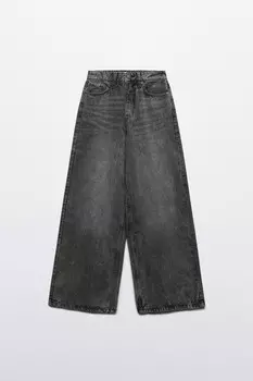 Джинсы wide leg широкие с высокой посадкой
