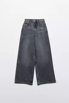 Джинсы wide leg широкие с высокой посадкой