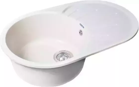 Мойка для кухни «GranFest» Rondo GF-R750L 75/46 искусственный камень белая