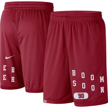 Мужские темно-красные шорты Oklahoma Earlys с текстовым принтом Nike