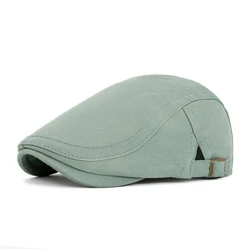 Men s British Forward Cap Retro Women Beret Paintsman Hat Newsboy Hat розовый