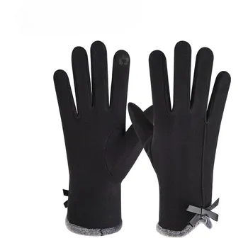 Winter Gloves for Women Plus Velvet Thickened Autumn Riding Gloves for Driving Winter Cold Protection and Warm Touch Screen Riding Electric Bike One Size