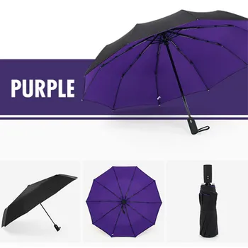 Windproof Double Layer Fully Automatic Resistant Umbrella красный