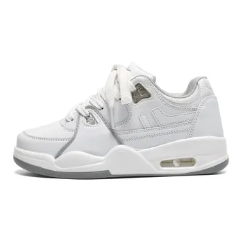 Кроссовки Circle small Skateboarding Shoes Unisex Low-top, белый/серый